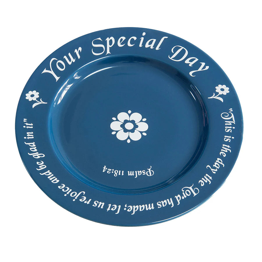 Plato de Celebración Azul