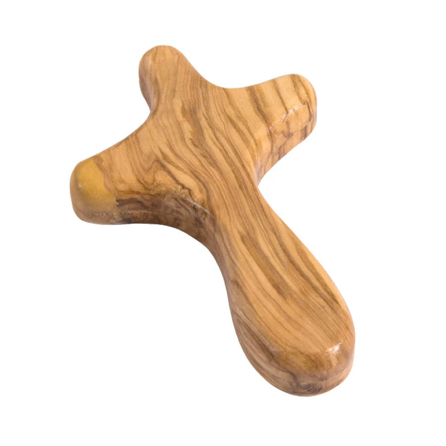 CRUZ DE MANO DE MADERA DE OLIVO